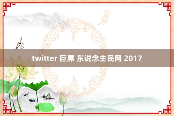 twitter 巨屌 东说念主民网 2017