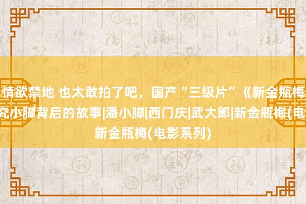 情欲禁地 也太敢拍了吧，国产“三级片”《新金瓶梅》，深究小脚背后的故事|潘小脚|西门庆|武大郎|新金瓶梅(电影系列)